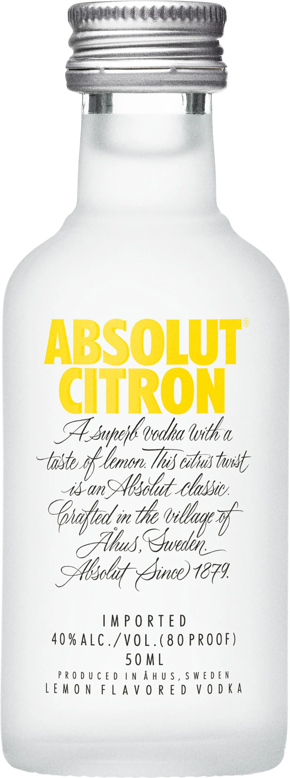 ABSOLUT CITRON 50ML SLEEVE (12 BOTTLES)