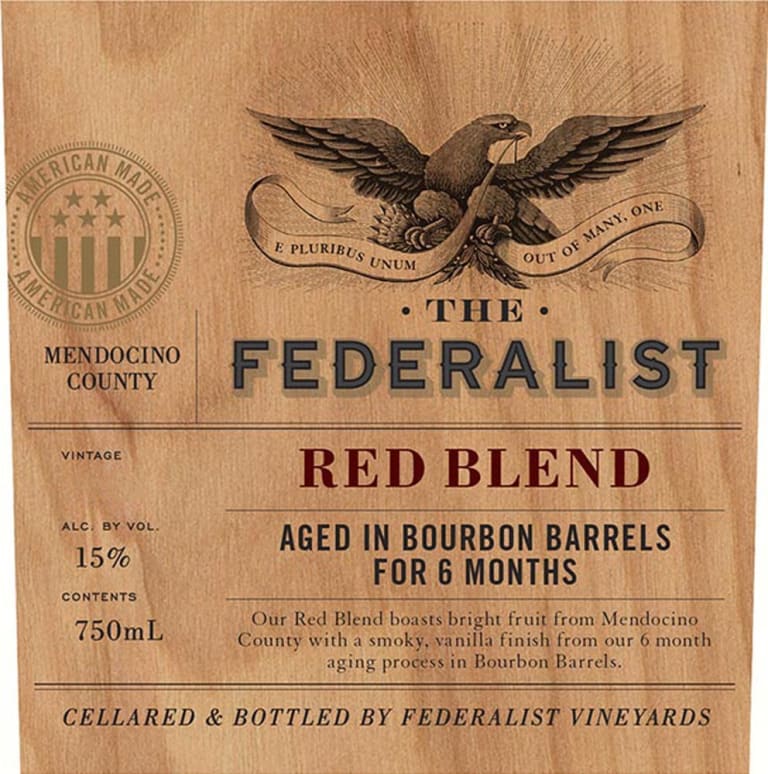 Federalist Bourbon Barrel Aged Red Blend, Mendocino - Image 2