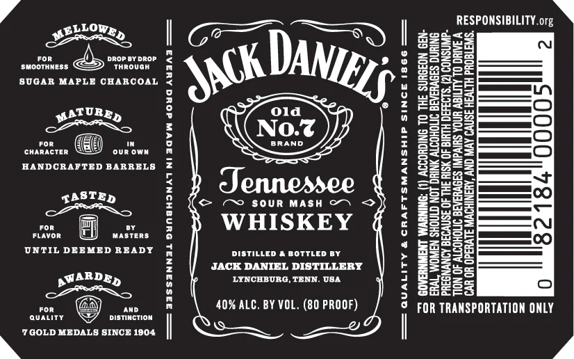 J DANIELS OLD 7 BLACK 50ML SLEEVE (10 BOTTLES) - Image 2