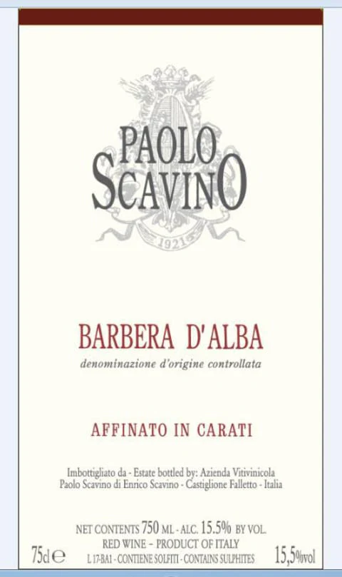 Paolo Scavino Barbera D'Alba - Image 2