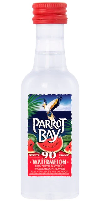PARROT BAY WATERMELON RUM PL 50ML SLEEVE (10 BOTTLES)